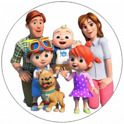 Essbares Papier Cocomelon Familie 19,5 cm