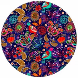 Essbares farbiges Papierchen mit folkloristischem Muster 19,5 cm
