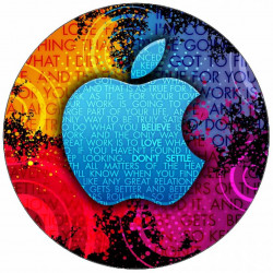Essbares Papier Apple farbiges Logo 19,5 cm