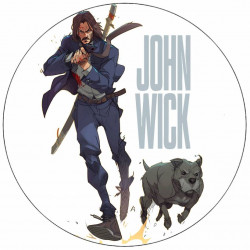 Essbares Papier John-Wick-Logo 19,5 cm