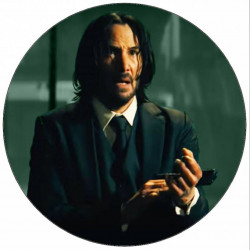Essbares Papier John Wick mit Waffe 19,5 cm