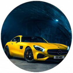 Essbares Papier Mercedes-Benz Coupé gelb 19,5 cm