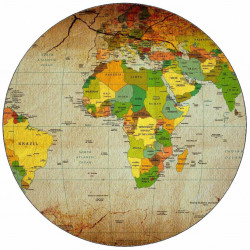 Essbare Weltkarten-Papier 19,5 cm