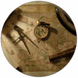 Essbare Weltthemenkarte, Kompass 19,5 cm
