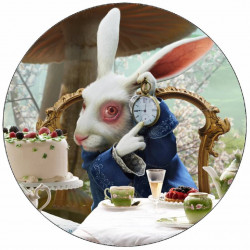 essbares Papier Alice im Wunderland Hase 19,5 cm
