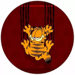Essbares Papier Garfield kratzt an der Wand 19,5 cm