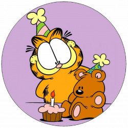 Essbares Papier Garfield Geburtstagsfeier 19,5 cm