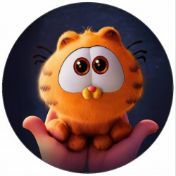 Essbares Papier Garfield Kätzchen in den Händen 19,5 cm