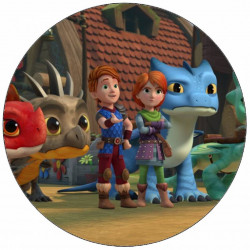 Essbares Papier Drachenrettung 19,5 cm