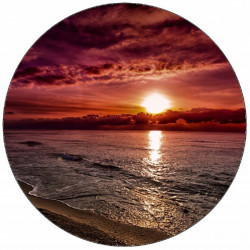 Essbares Papier Sonnenuntergang am Strand 19,5 cm