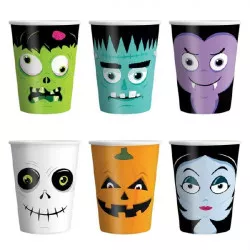 Papierschalen Halloween-Monster 220 ml 6 Stück