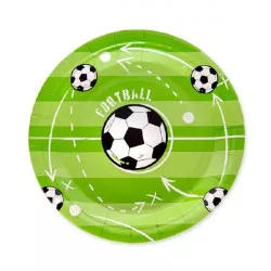 Pappellteller Fußball 18 cm 6 Stück