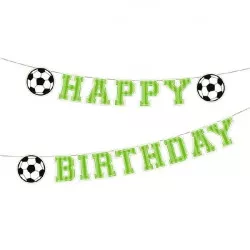 Papiergirlande Fußball Happy Birthday 250 x 16,4 cm