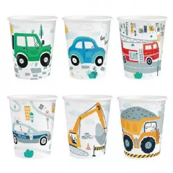 Papierbecher Auto 220 ml 6 Stück