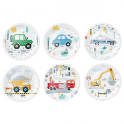 Papier-Teller Auto 18 cm, 6 Stück