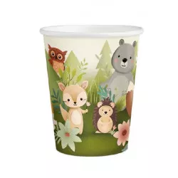 Papierbecher Waldtiere 220 ml 6 Stück