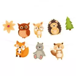 Papiergirlande Waldtierchen 200x18cm