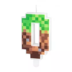 Minecraft-Wachskerze 7 cm Nummer 0
