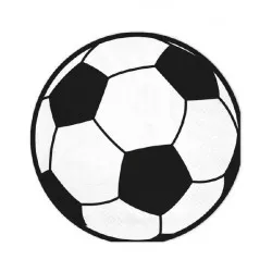 Papierservietten Fußball Ball 10 Stück 33x33 cm
