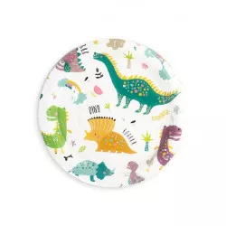 Pappellteller Dinosaurier 18 cm 6 Stücke