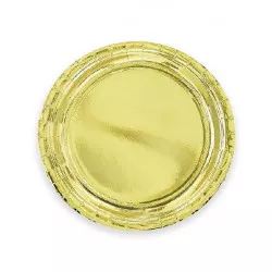 Papier-Teller goldfarben, 23 cm, 6 Stück