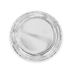 Papier Teller silberfarben 23 cm 6 Stk