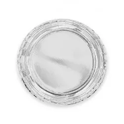 Papier Teller silberfarben 23 cm 6 Stk