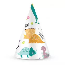 Partykappen Dinosaurier 6 Stk