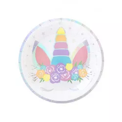 Papier Teller Einhorn 18 cm 6 Stück