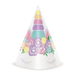 Party Mütze Einhorn 6Stk