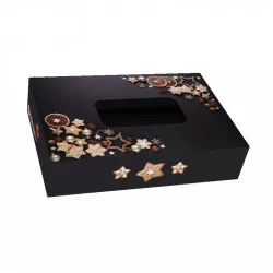 Zuschnittschachtel für Weihnachtsplätzchen mit Fenster 22x15x5 cm