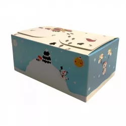 Schachtel für Plätzchen Schneemänner 16x11x5 cm