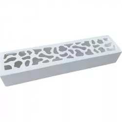 Makronen-Box, weiß, mit verziertem Fenster, 25,8 x 6 x 4 cm (für 10 Stücke)