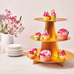 Cupcake-Ständer goldfarben