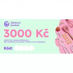 Geschenkgutschein im Wert von 3000 Kč für unseren Onlineshop