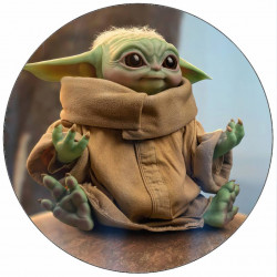 Essbares Papier Mandalorian Baby Yoda 19,5 cm