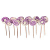 Zuckerlutscher Weiß-Violett, 12 St.