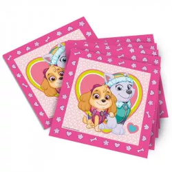 Papiertücher Paw Patrol rosa 33×33 cm 20 Stück