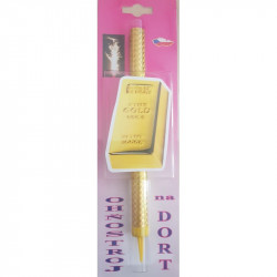 Kuchenkonfetti goldene Ziegel - 1 Stück