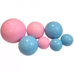 Schokoladenkugeln 7 Stk blau-rosa