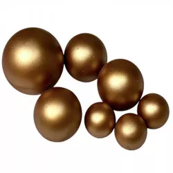 Schokoladenkugeln 7er Set bronzefarben