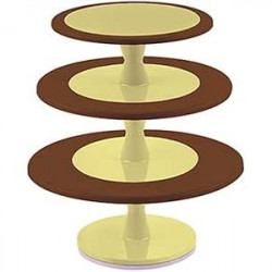 Dreifarbiges Kuchenständer braun 24 cm, 30 cm, 35 cm