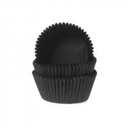 Schwarze Cupcake-Förmchen 1000 Stück 50x33 mm
