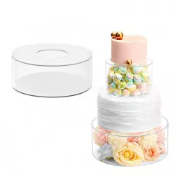 Kunststofffüllbarer runder Kuchenständer – Zwischenboden 20x10 cm