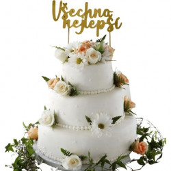 Goldene Tortendekoration zum Aufstecken – Alles Gute