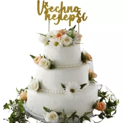 Goldene Tortendekoration zum Aufstecken – Alles Gute