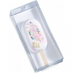 Schachtel für gebackenen Eis am Stiel weiß (16,2 x 7,3 x 5 cm)