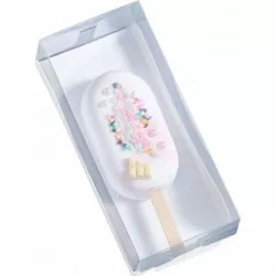 Schachtel für gebackenen Eis am Stiel weiß (16,2 x 7,3 x 5 cm)