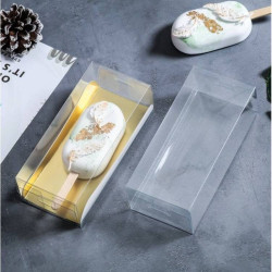 Schachtel für gebackenes Eis am Stiel goldfarben (16,2 x 7,3 x 5 cm)