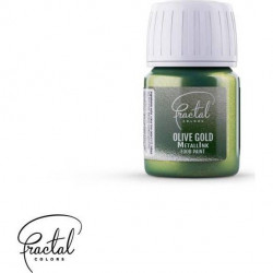 Flüssige metallische Farbe Fractal - Olive Gold (30 ml)
